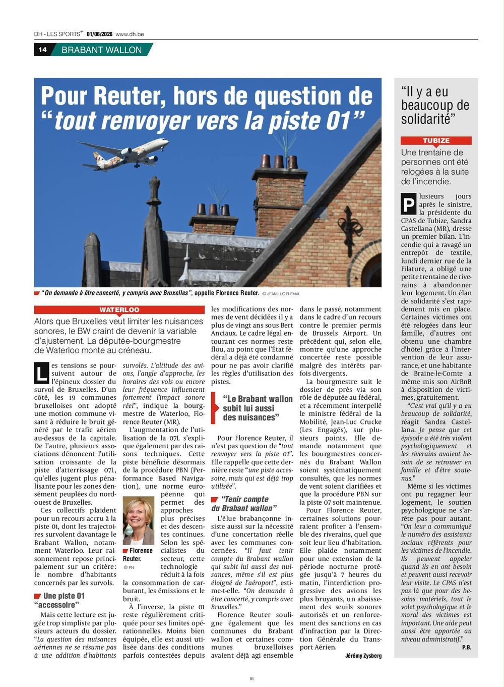 Article La Dernière Heure - Florence Reuter Piste 01